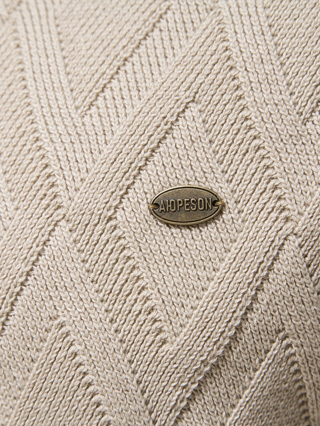 Nemesio | Jersey jacquard con dibujo geométrico y cuello redondo