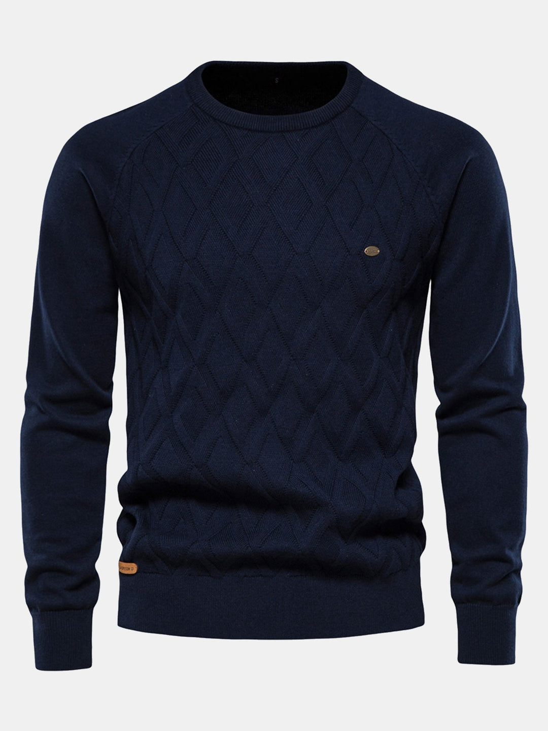 Nemesio | Jersey jacquard con dibujo geométrico y cuello redondo