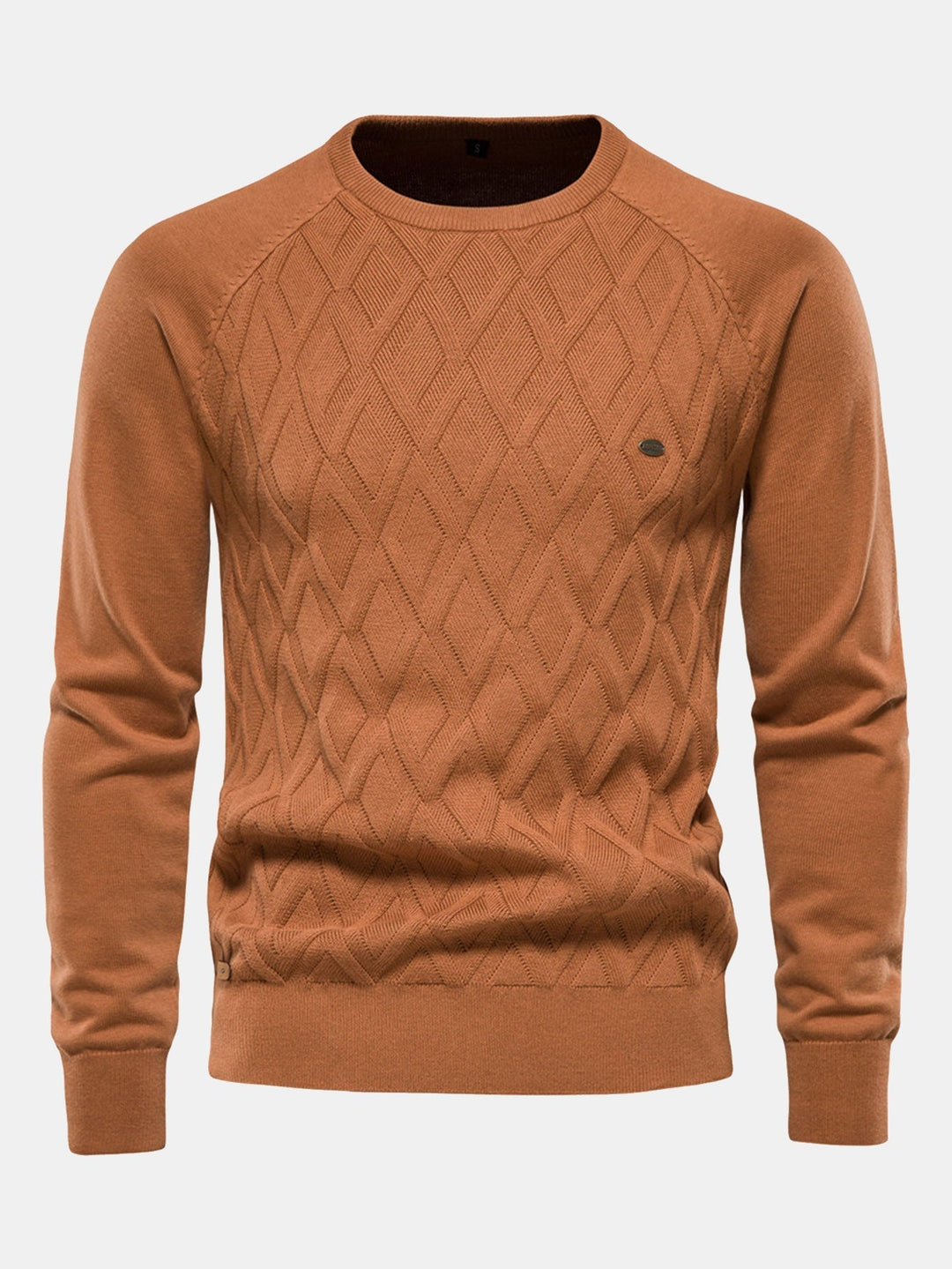 Nemesio | Jersey jacquard con dibujo geométrico y cuello redondo