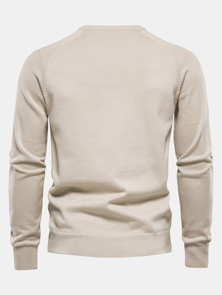 Nemesio | Jersey jacquard con dibujo geométrico y cuello redondo