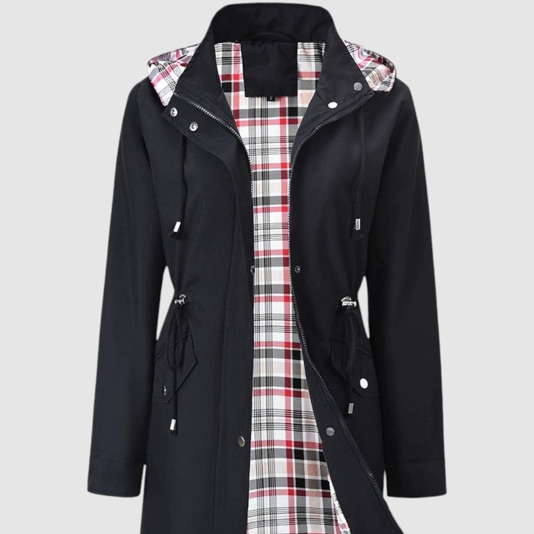 Nina | Abrigo impermeable con capucha y cinturón