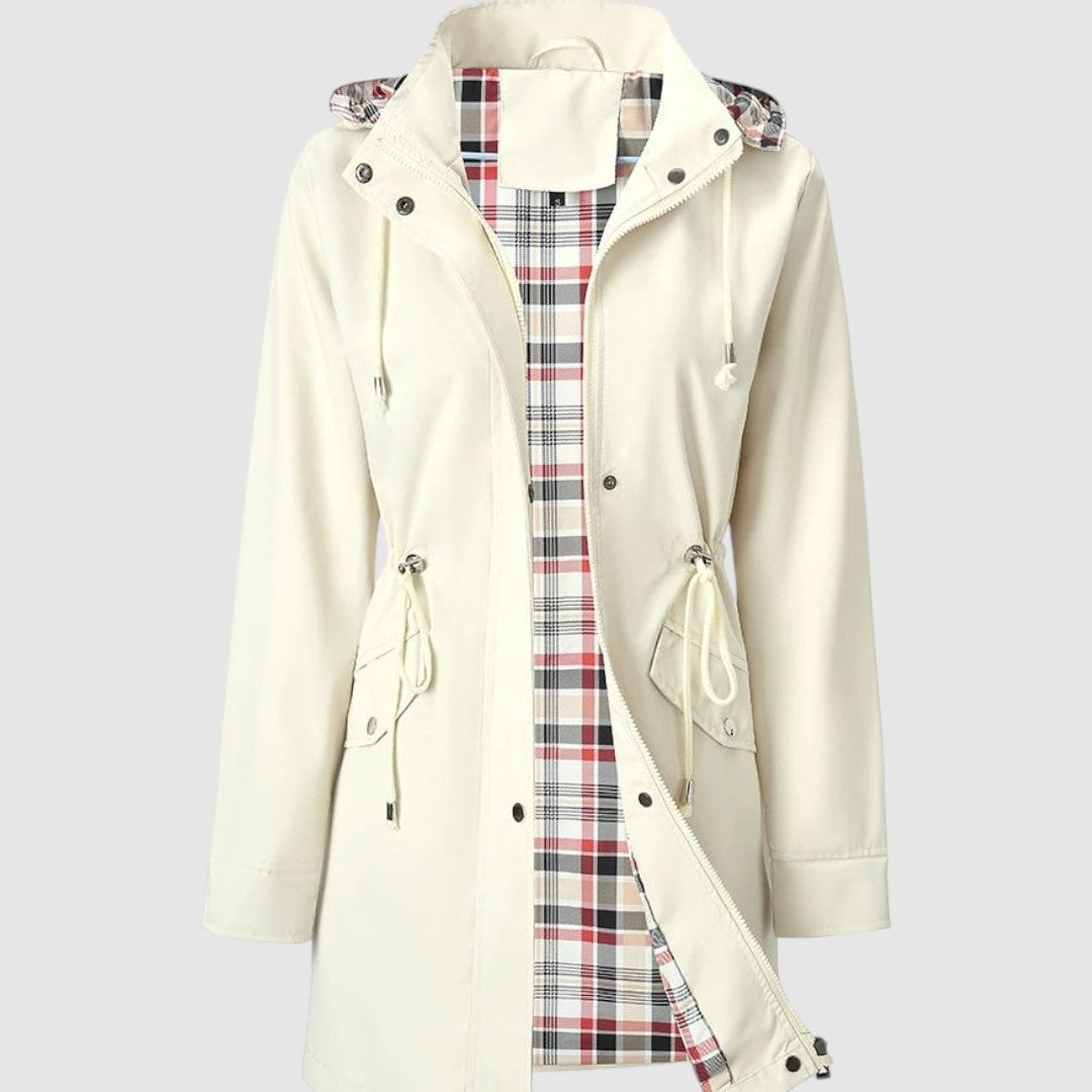 Nina | Abrigo impermeable con capucha y cinturón
