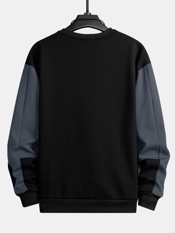 Octavio | Sudadera de color block con cuello redondo