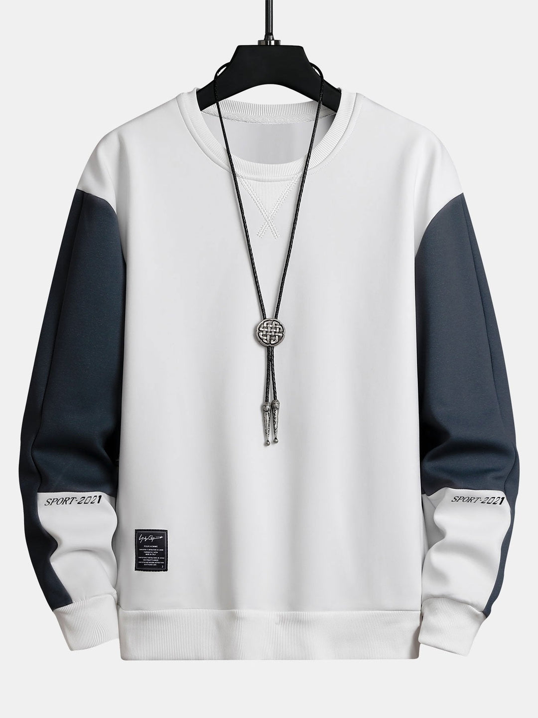 Octavio | Sudadera de color block con cuello redondo