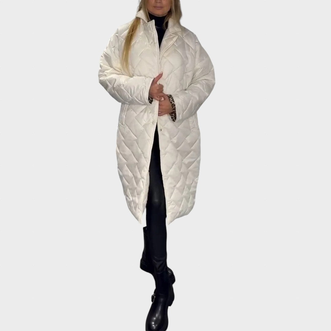 Ofelia | Abrigo reversible con interior de leopardo