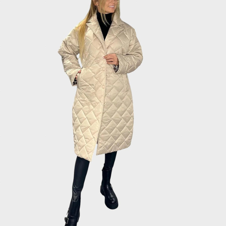 Ofelia | Abrigo reversible con interior de leopardo