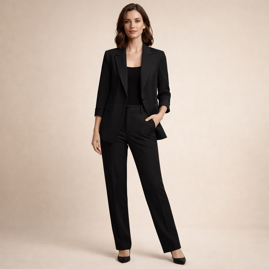 Olivia | Traje entallado con hombreras