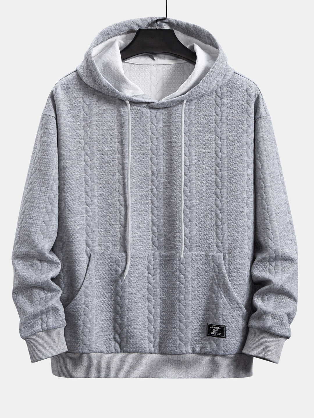 Orlando | Sudadera con capucha con jacquard de espigas de trigo y corte relajado
