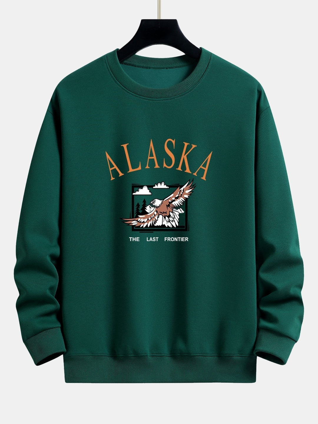 Patricio | Sudadera con estampado de Alaska y águilas y corte relajado
