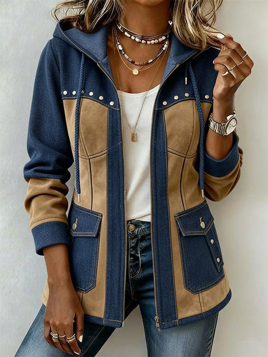 Paula | Chaqueta patchwork con capucha