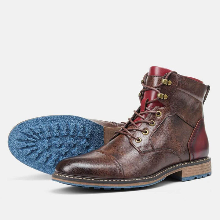 Pedro Gabriel | Botines de cordones en burdeos