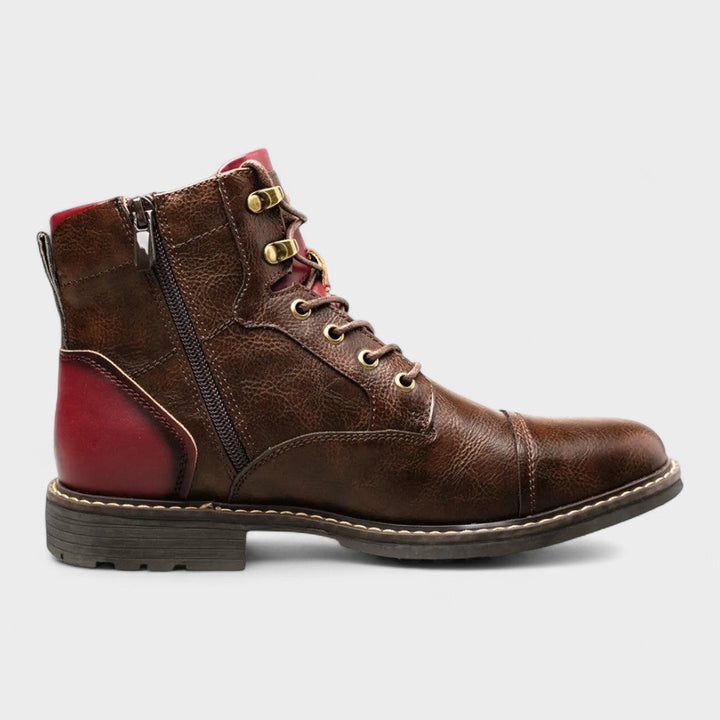 Pedro Gabriel | Botines de cordones en burdeos