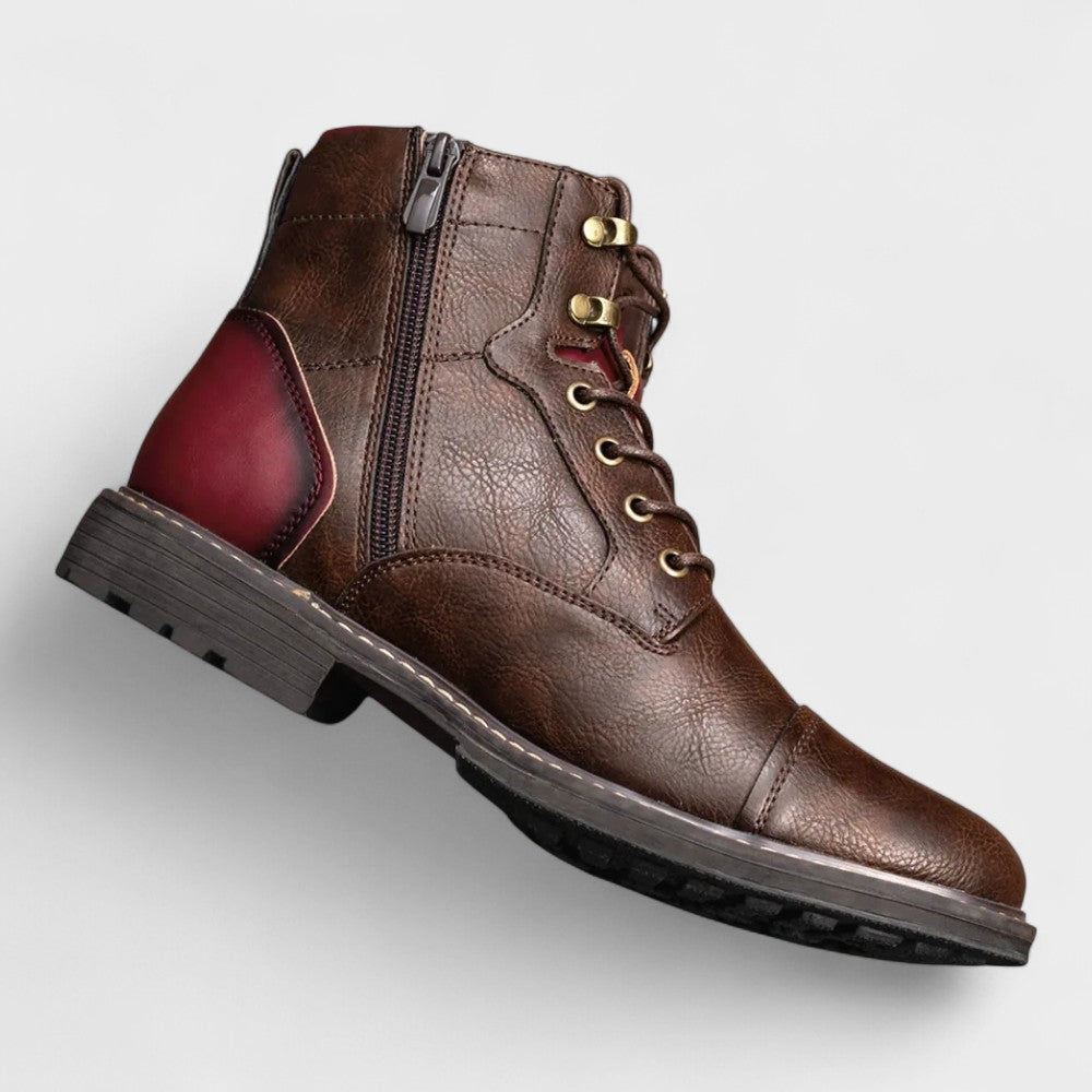 Pedro Gabriel | Botines de cordones en burdeos