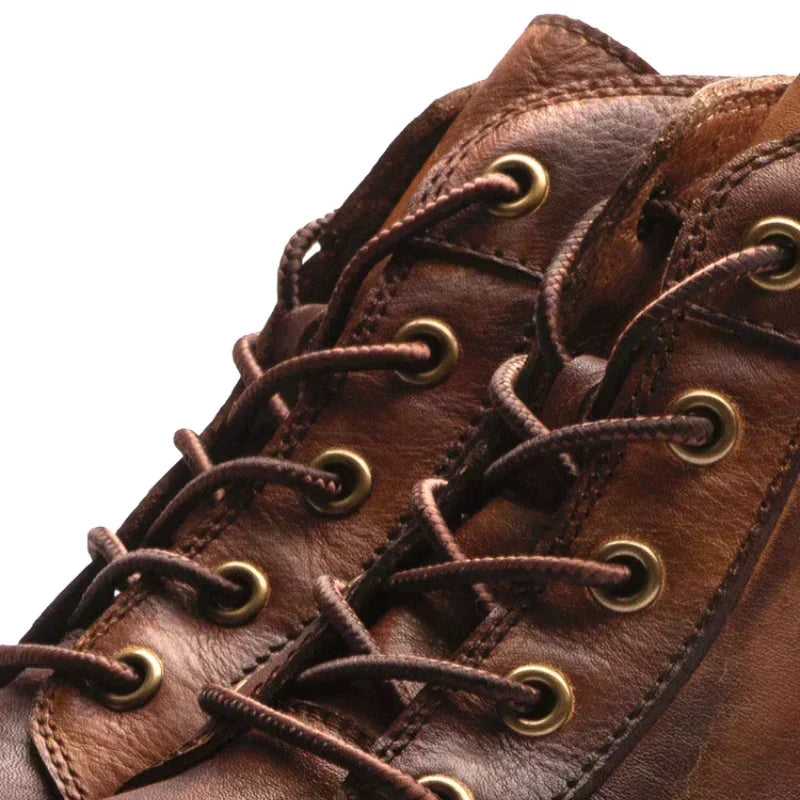 Pedro Rafael | Botines de cordones de acabado envejecido
