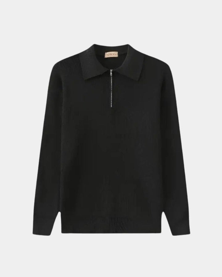Policarpo | Jersey polo de punto gris claro