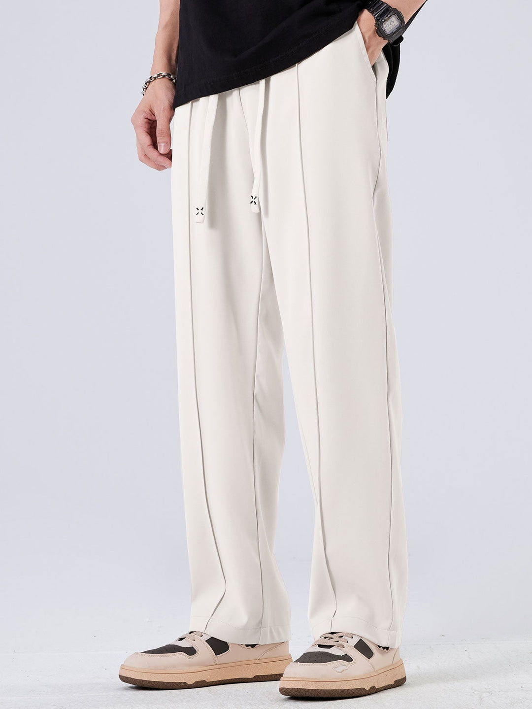 Primitivo | Pantalón de vestir con pinzas y cordón