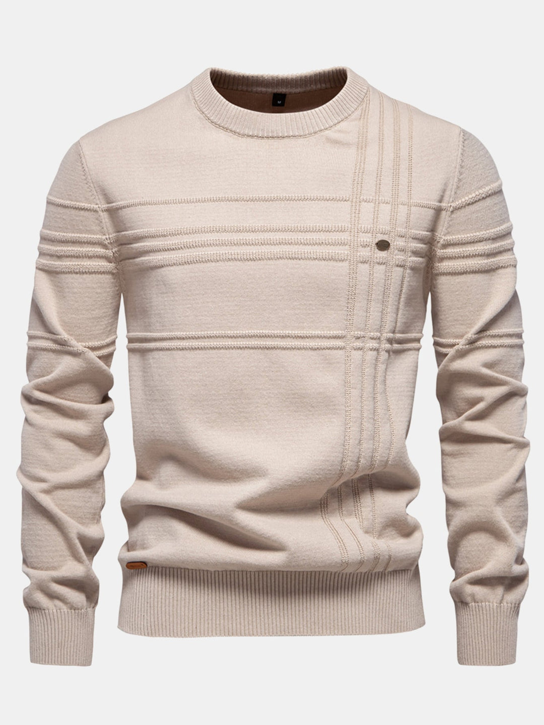 Prudencio | Jersey jacquard de rayas con cuello redondo