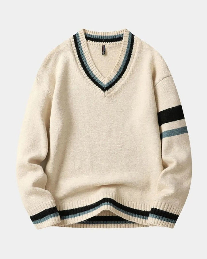 Prudencio | Jersey negro con cuello de pico