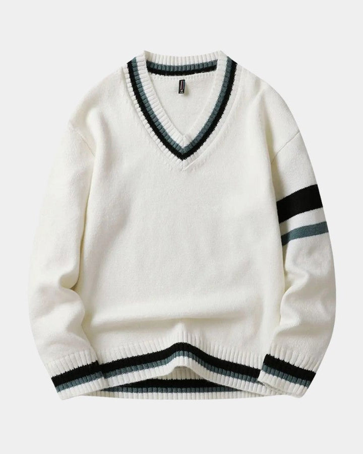 Prudencio | Jersey negro con cuello de pico