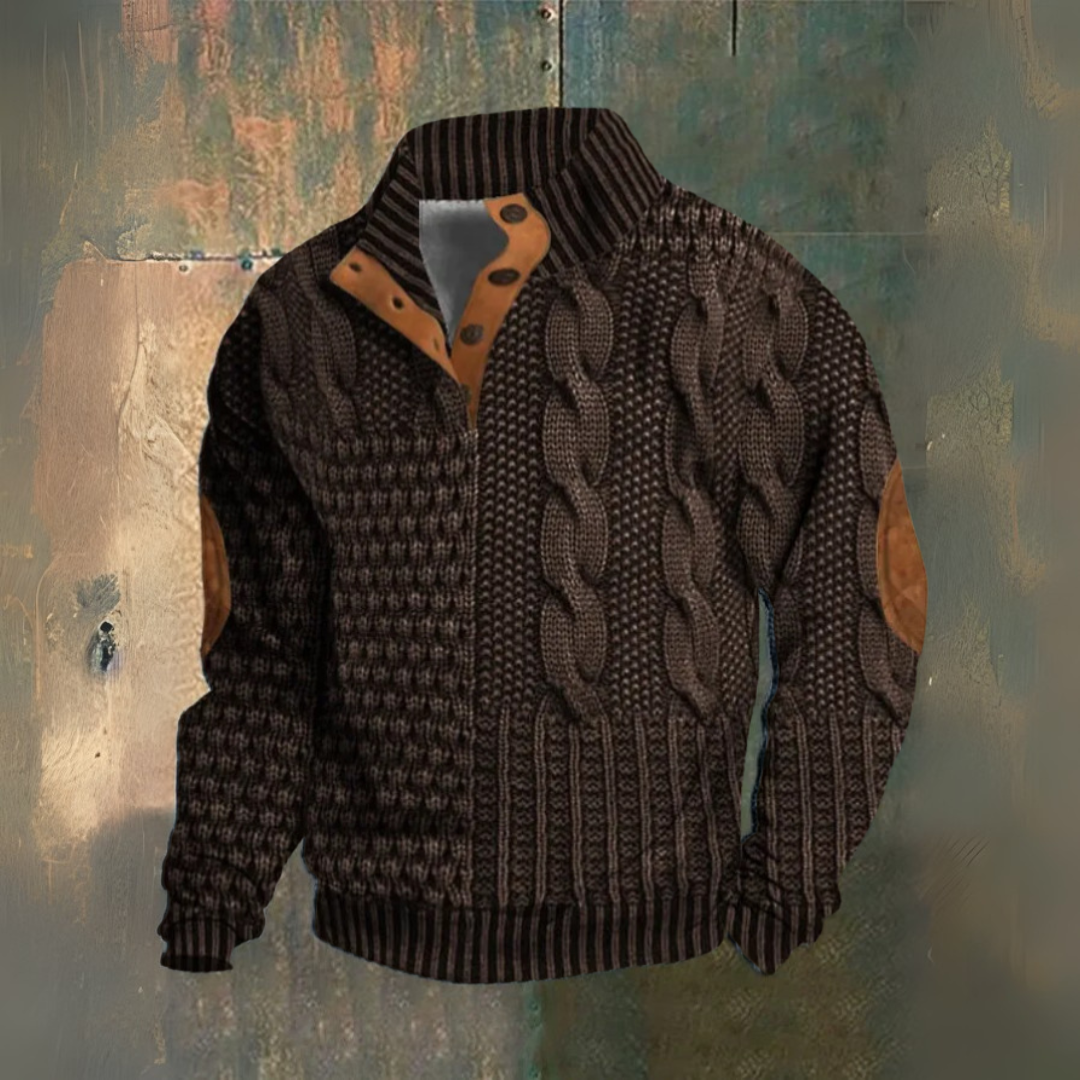 Rafael | Jersey de ochos azul marino con cuello alto
