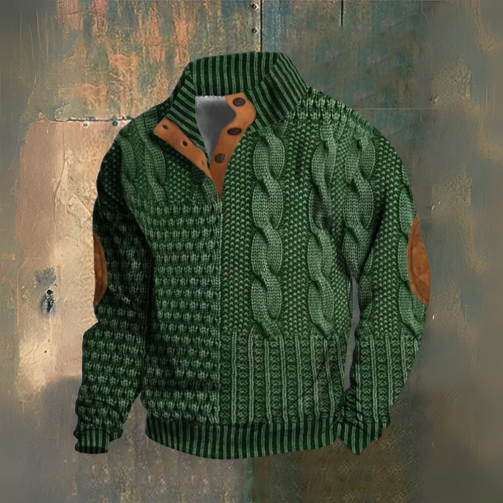 Rafael | Jersey de ochos azul marino con cuello alto