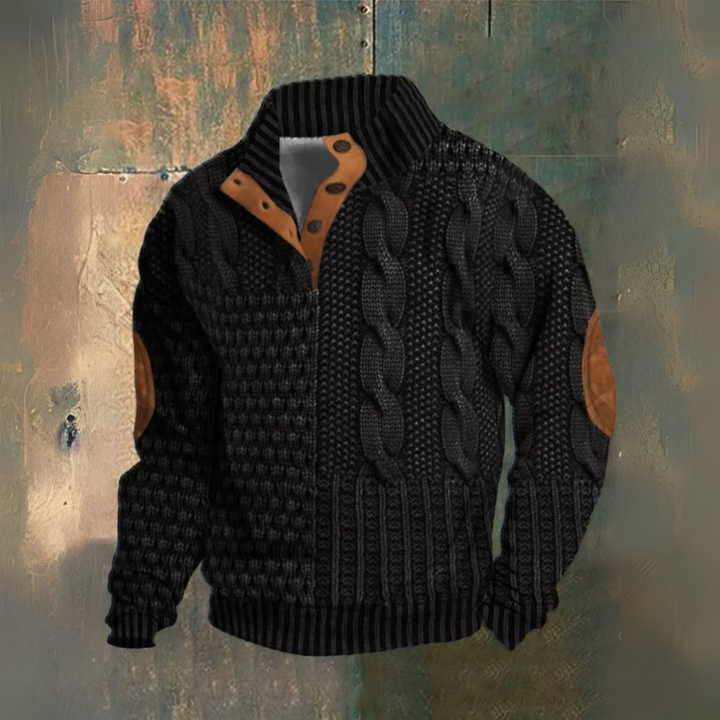 Rafael | Jersey de ochos azul marino con cuello alto