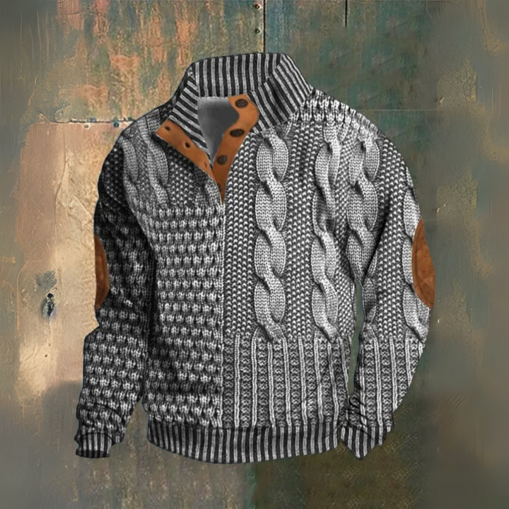 Rafael | Jersey de ochos azul marino con cuello alto