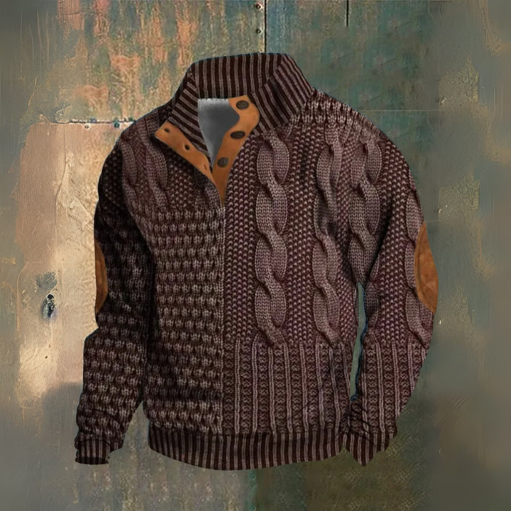 Rafael | Jersey de ochos azul marino con cuello alto