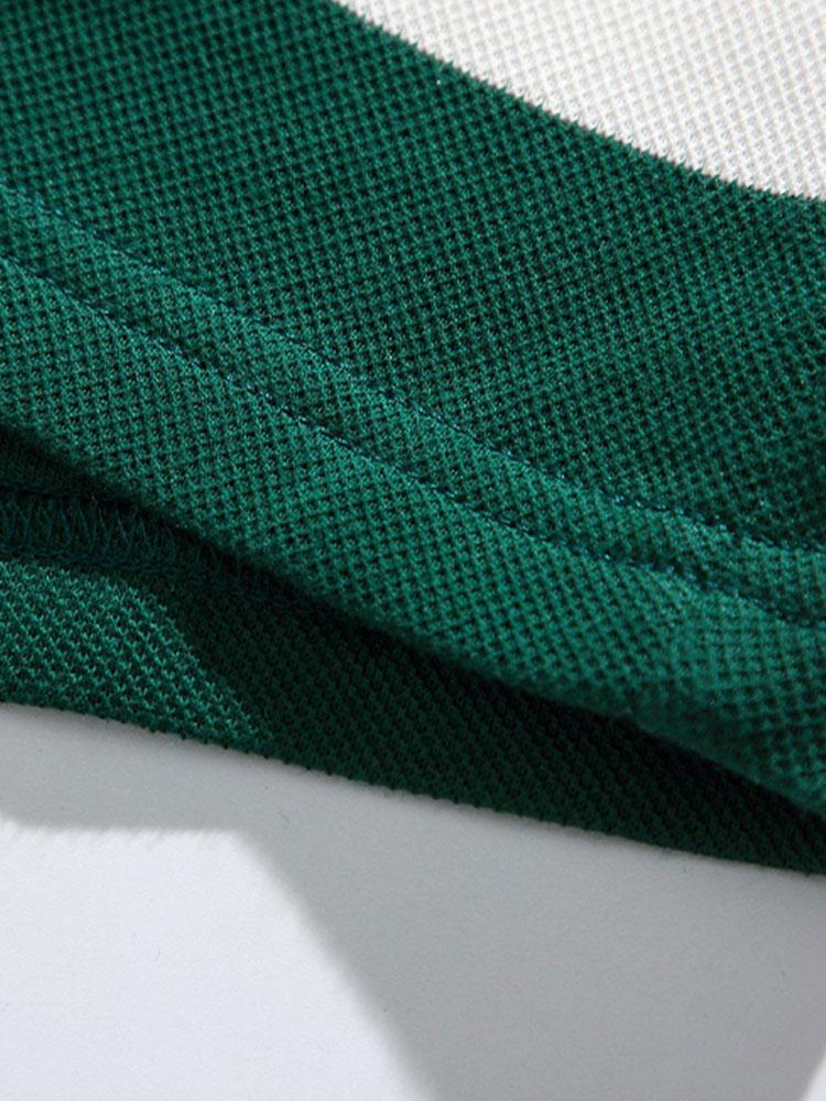 Rafael | Sudadera polo de rayas anchas con textura gofre