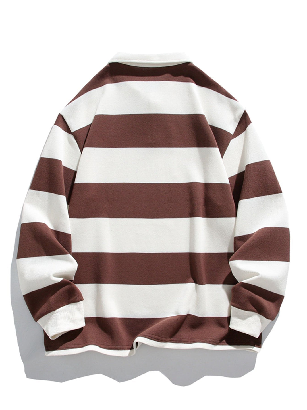 Rafael | Sudadera polo de rayas anchas con textura gofre