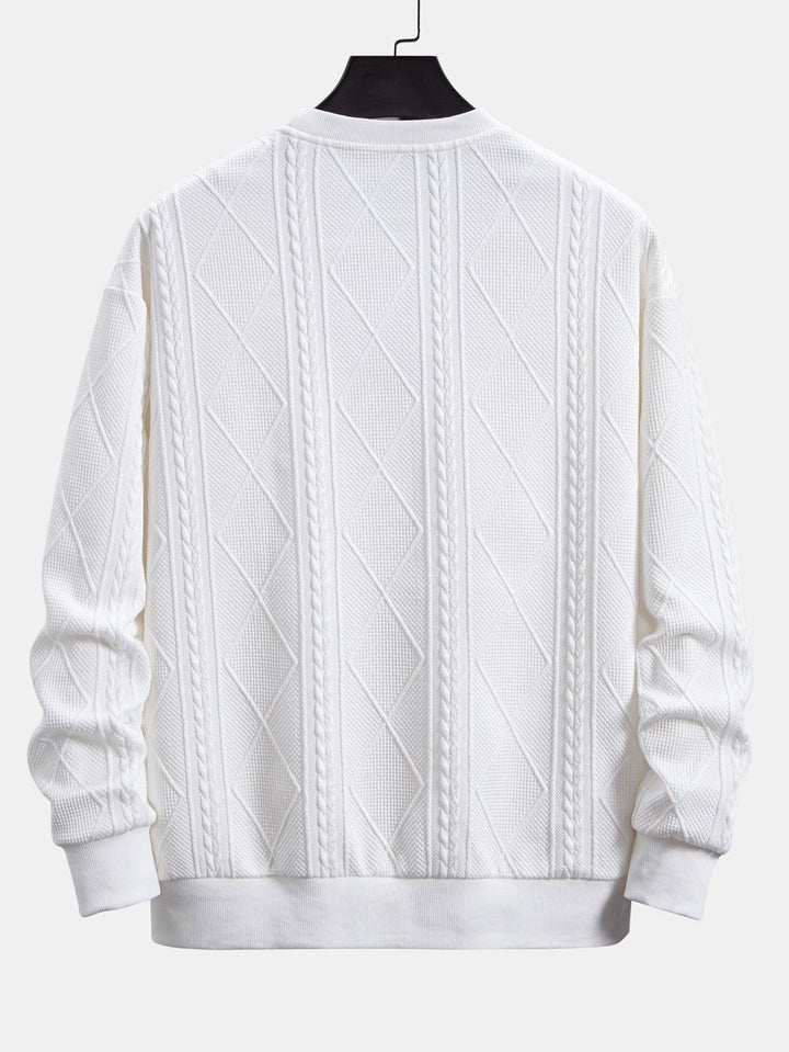 Ramón | Sudadera con dibujo jacquard geométrico y corte relajado