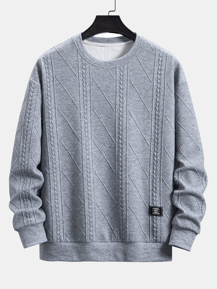 Ramón | Sudadera con dibujo jacquard geométrico y corte relajado