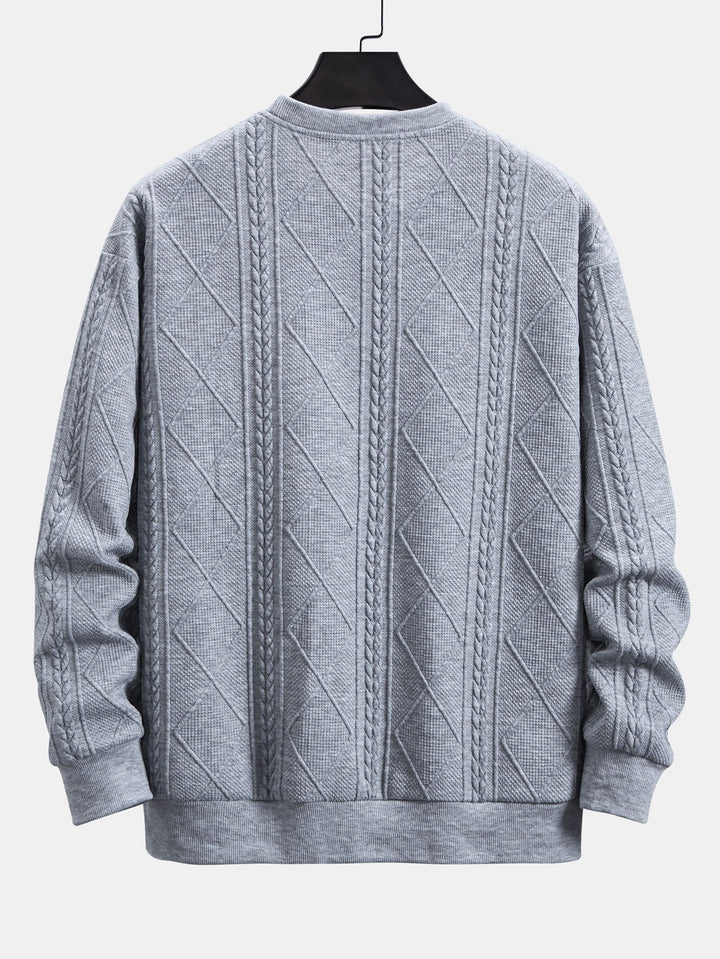 Ramón | Sudadera con dibujo jacquard geométrico y corte relajado
