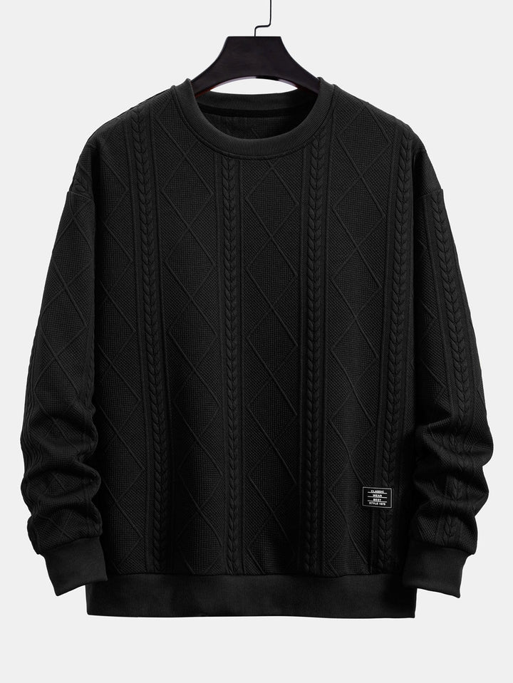 Ramón | Sudadera con dibujo jacquard geométrico y corte relajado