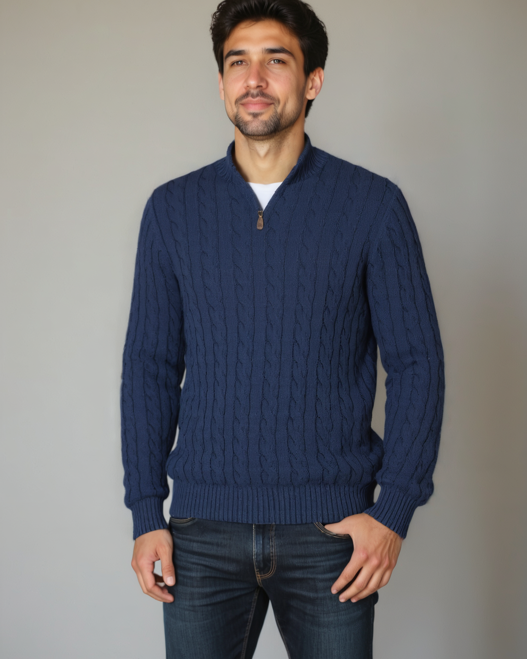 Raúl | Jersey azul marino de ochos