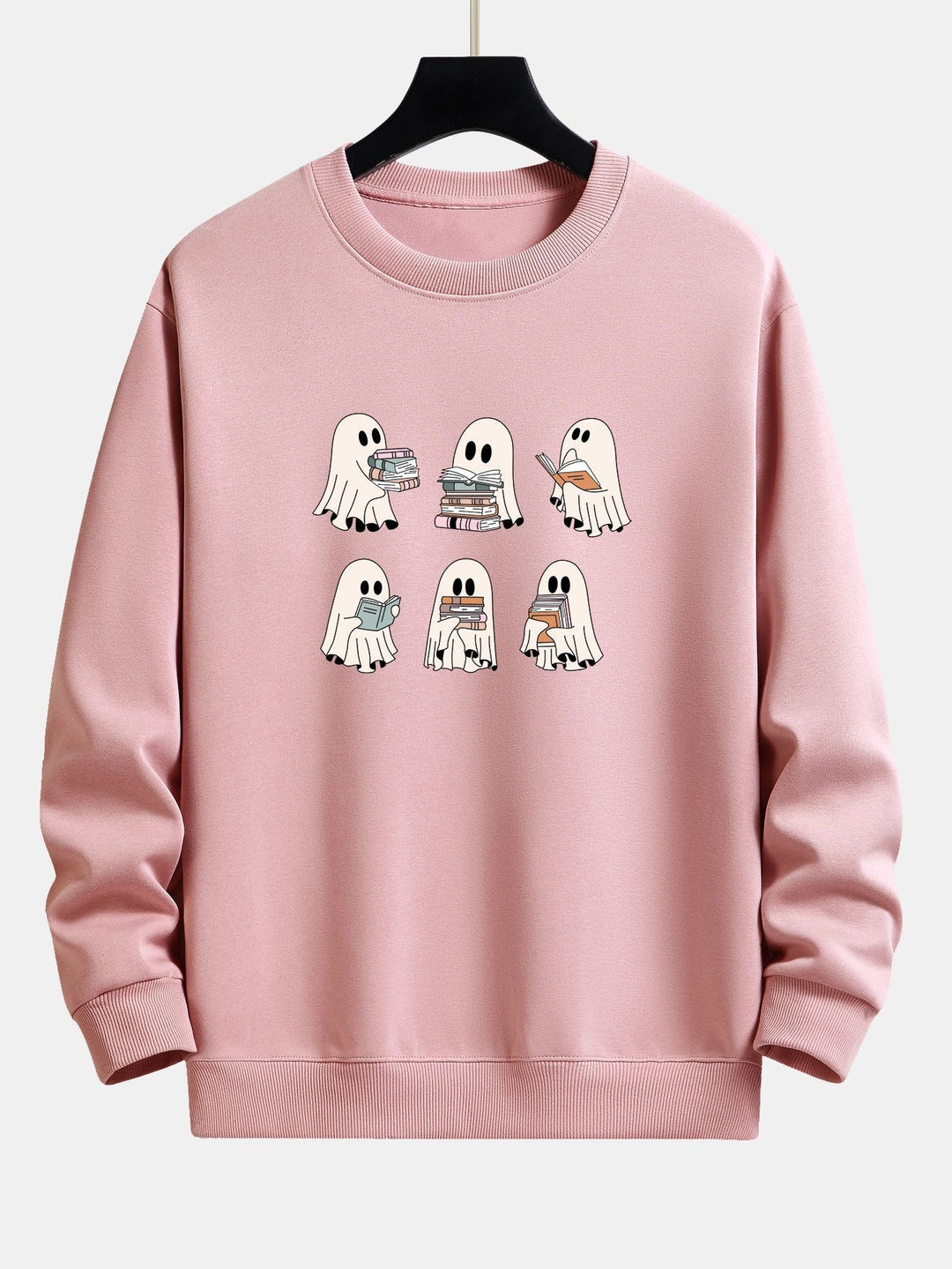 Raúl | Sudadera con estampado de fantasma lector y corte relajado
