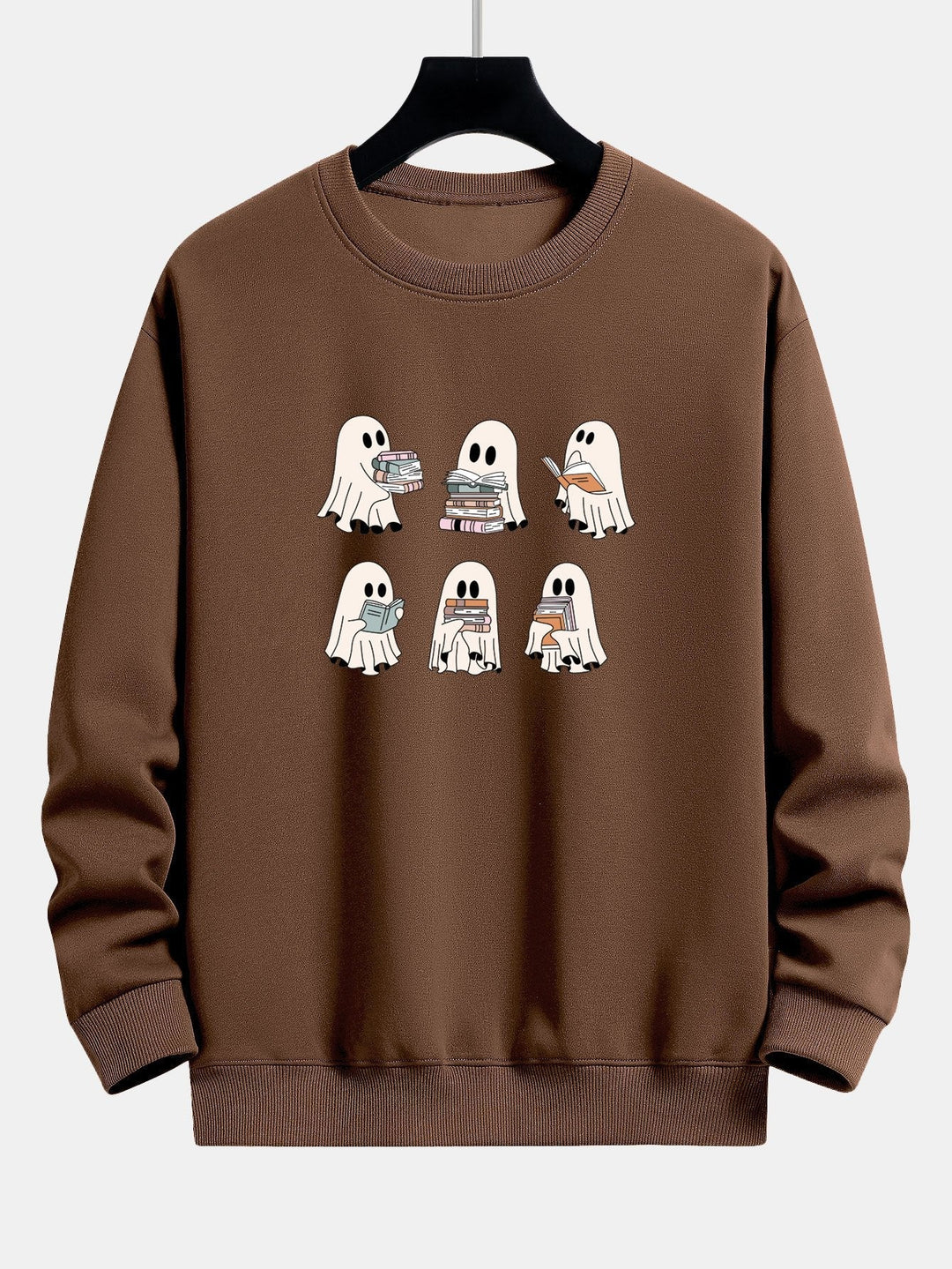Raúl | Sudadera con estampado de fantasma lector y corte relajado