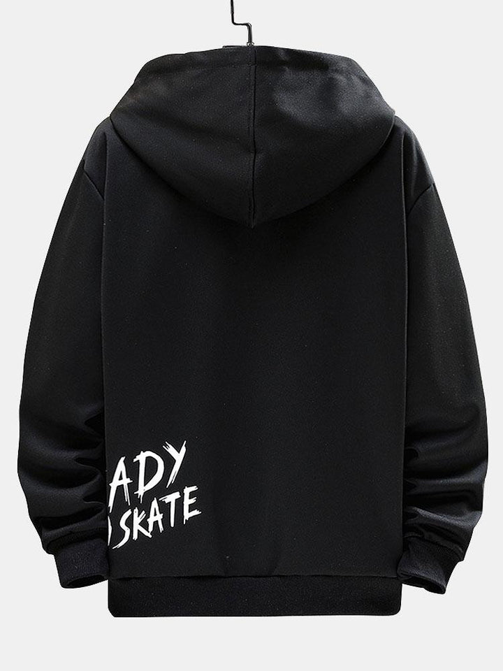 Renato | Sudadera con capucha con estampado de smileys y graffiti