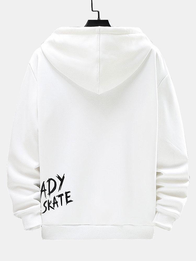Renato | Sudadera con capucha con estampado de smileys y graffiti