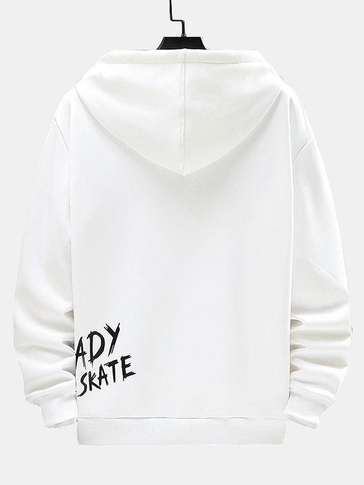 Renato | Sudadera con capucha con estampado de smileys y graffiti