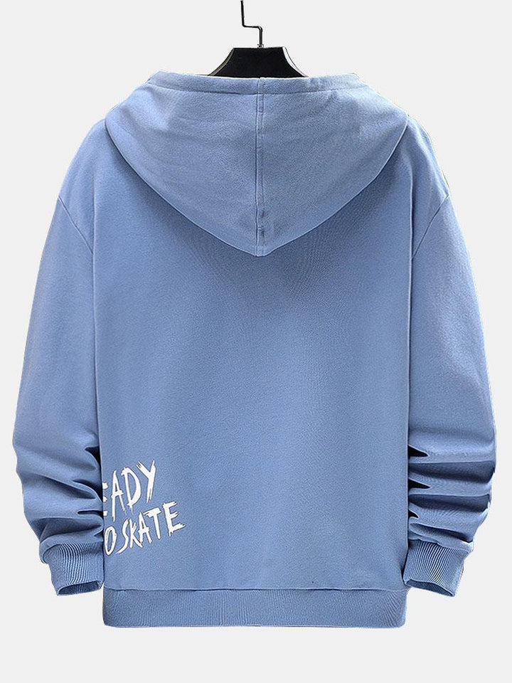 Renato | Sudadera con capucha con estampado de smileys y graffiti