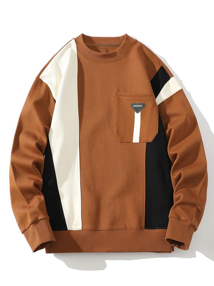 Ricardo | Sudadera con bloques de color y bolsillo en el pecho