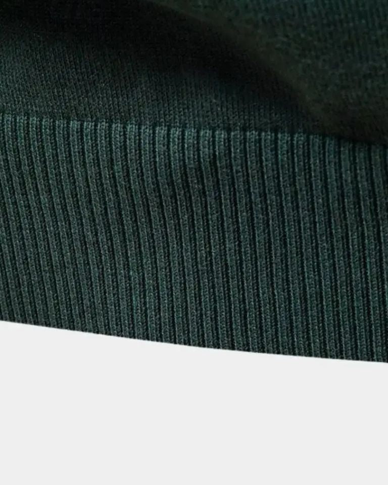 Rodrigo | Jersey verde con cremallera corta