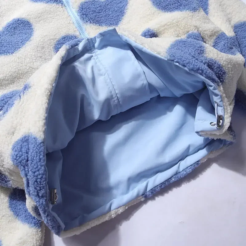 Rosa | Chaqueta reversible con corazones