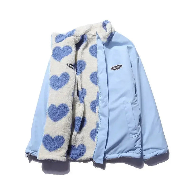 Rosa | Chaqueta reversible con corazones