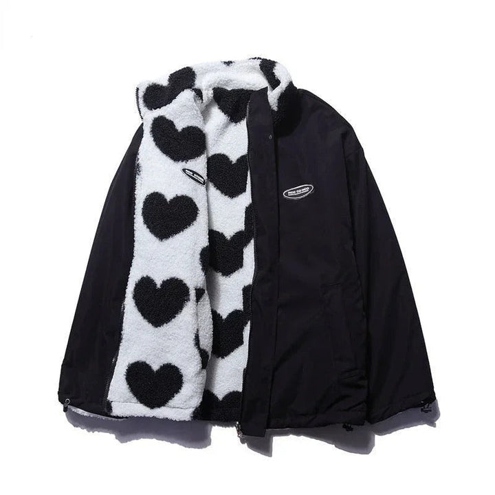 Rosa | Chaqueta reversible con corazones