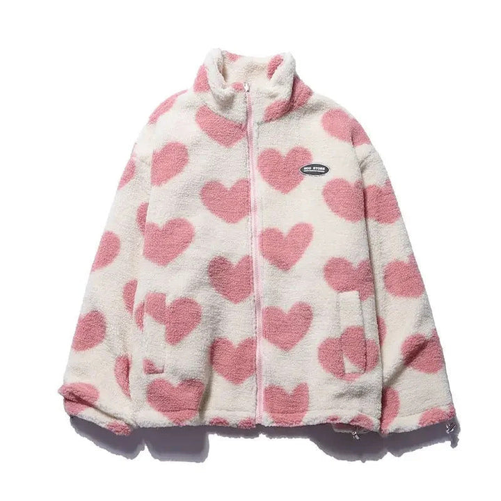 Rosa | Chaqueta reversible con corazones