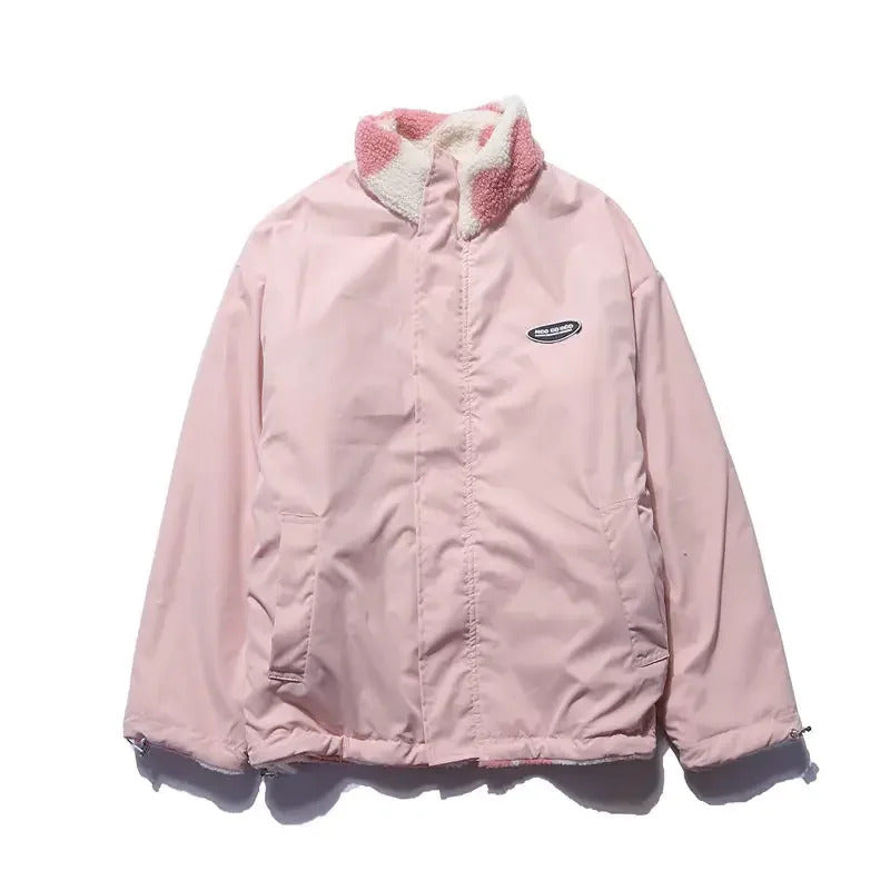 Rosa | Chaqueta reversible con corazones