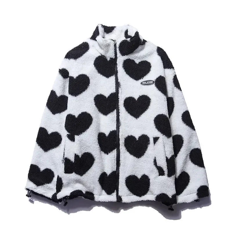 Rosa | Chaqueta reversible con corazones