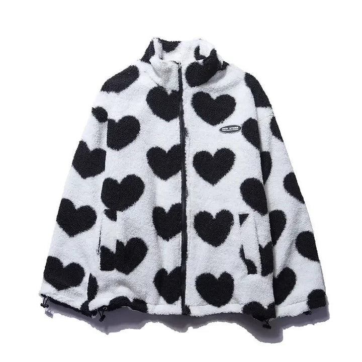 Rosa | Chaqueta reversible con corazones